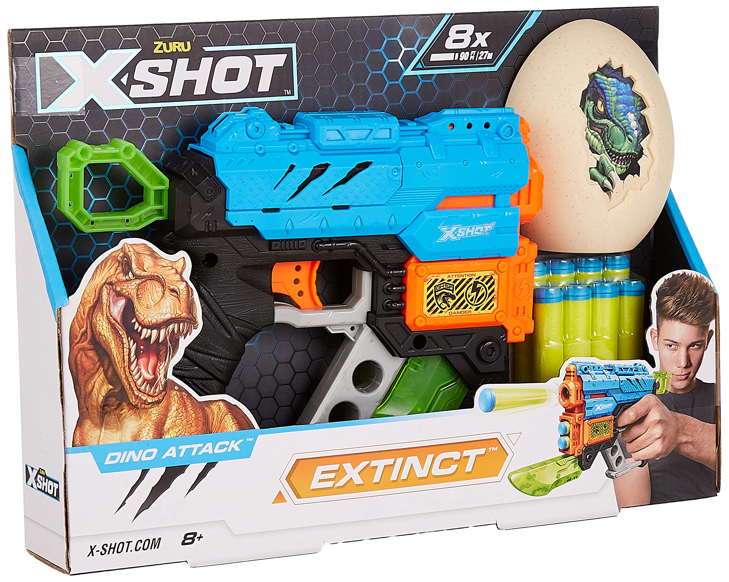 (ドバイで購入)トイガン3点 THE LAST DUEL、XSHOT DINO Amazon.com: X-Shot Dino Attack Extinct (1 MEDIUM Egg, 8 darts